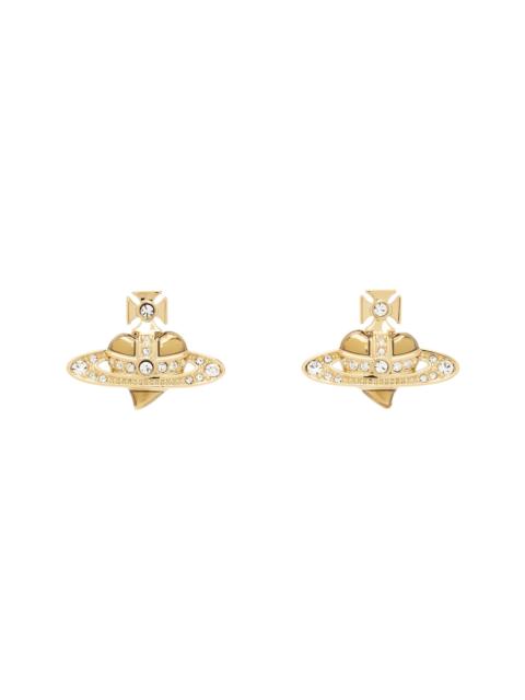Vivienne Westwood New Diamante Heart Earrings