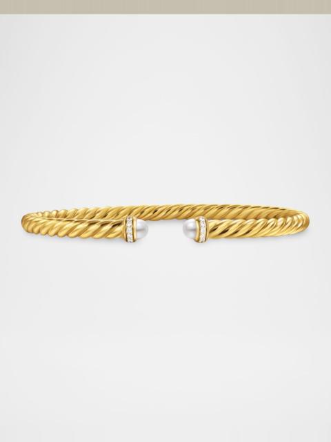 DAVID YURMAN Modern Cablespira Bracelet in 18K Gold with Gemstones and Diamonds, 4mm