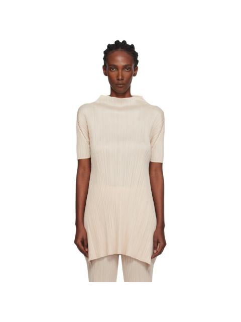 Pleats Please Issey Miyake Beige Monthly Colors July Top