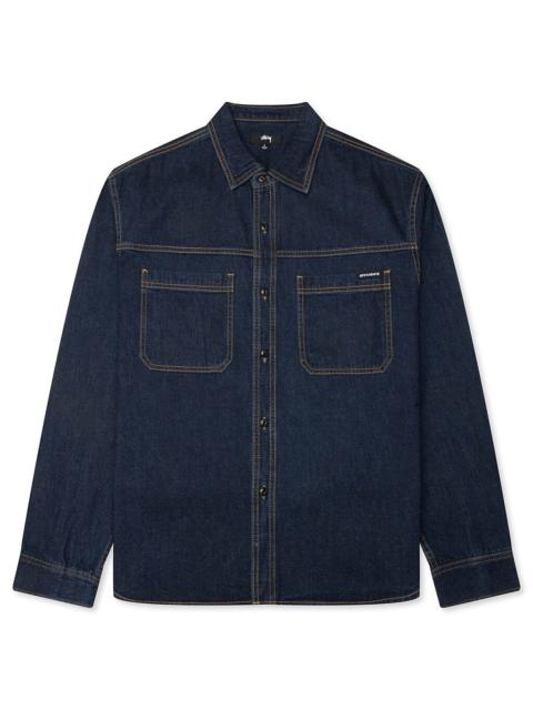 Stüssy WORK DENIM SHIRT - DARK DENIM