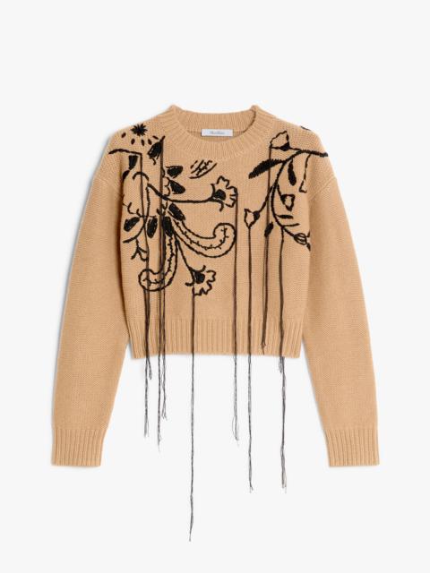Max Mara LAZISE Short wool and cashmere jumper