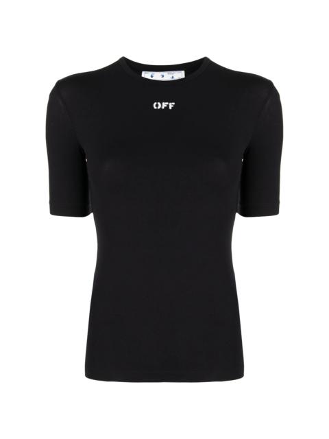 Off-White logo-print stretch T-shirt