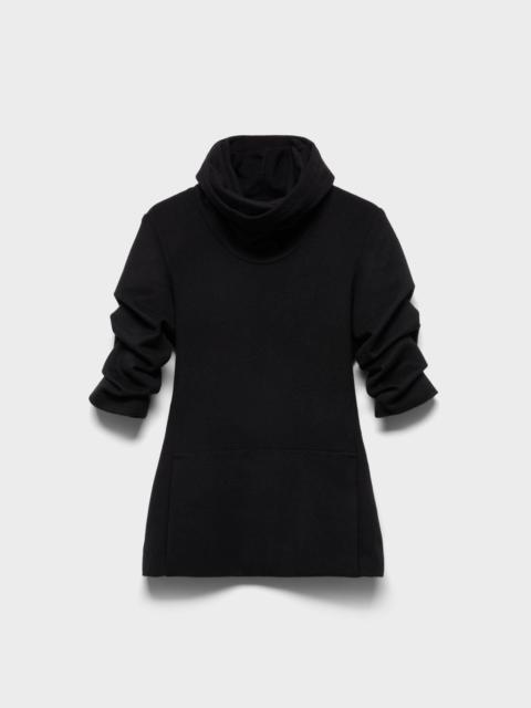 7 For All Mankind RUCHED HIGH NECK DRESS in Wool Blend