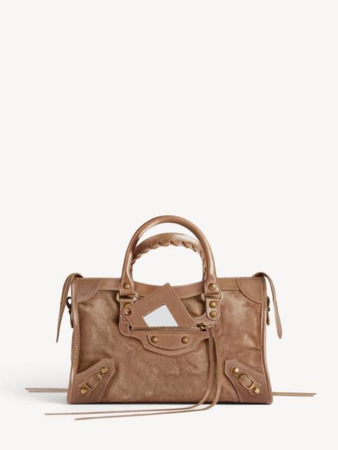 BALENCIAGA Women's Le City Bag Small in Biscuit