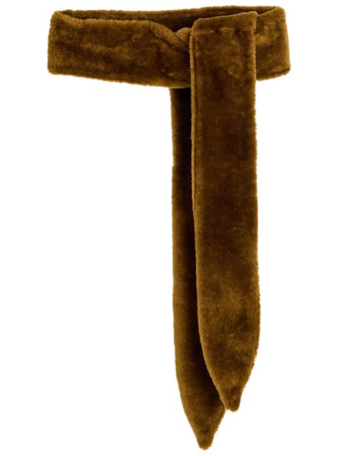 NOUR HAMMOUR Nour Hammour Shearling Sash Belt