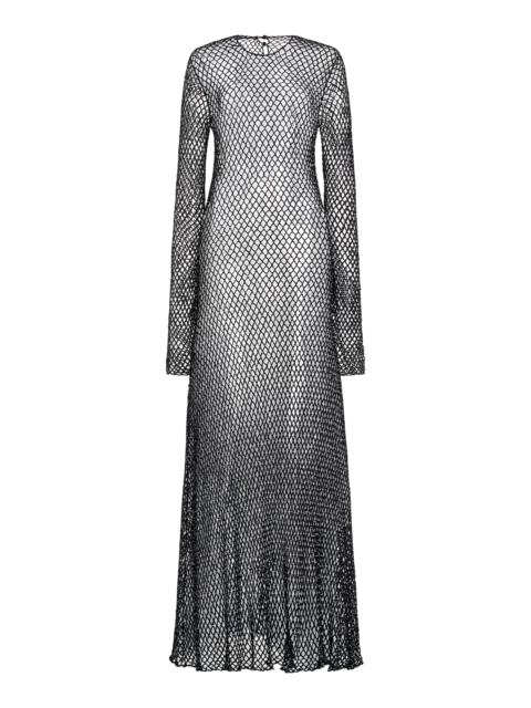 GABRIELA HEARST Xavier Beaded Knit Dress in Cashmere