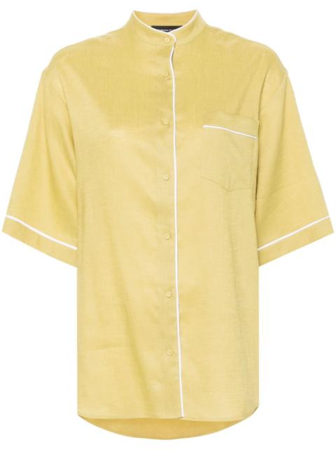 FABIANA FILIPPI contrast-trim linen shirt