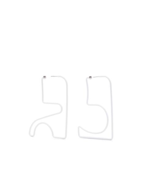 courrèges dangle geometric earrings