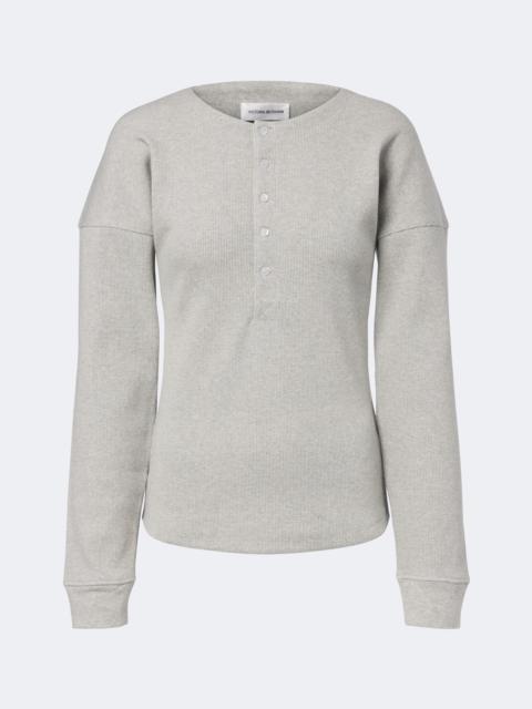 Victoria Beckham Hazel ribbed-knit cotton top