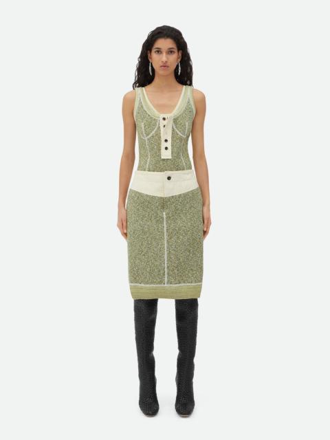 Bottega Veneta Textured Mouline Cotton Jersey Skirt
