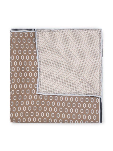 BOSS SILK POCKET SQUARE WITH SEASONAL PRINTS