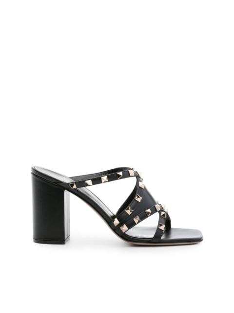 Rockstud strappy leather mules
