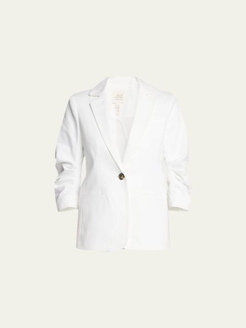 Cinq à Sept Khloe 3/4-Sleeve White Denim Blazer