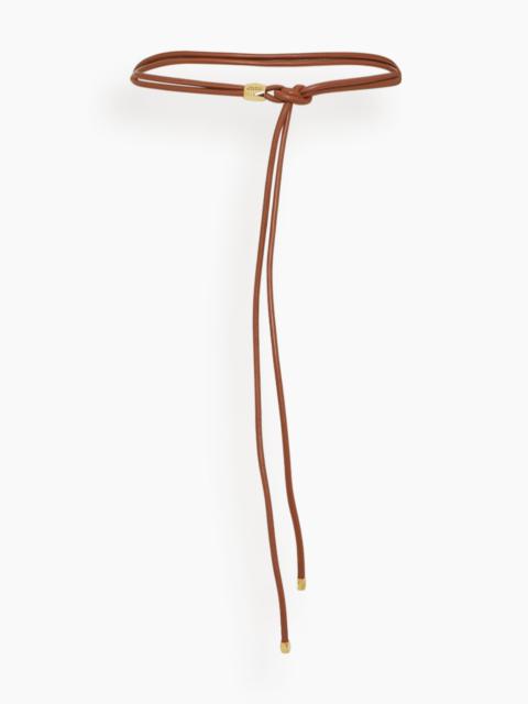 Isabel Marant Silvia Belt in Cognac/Gold