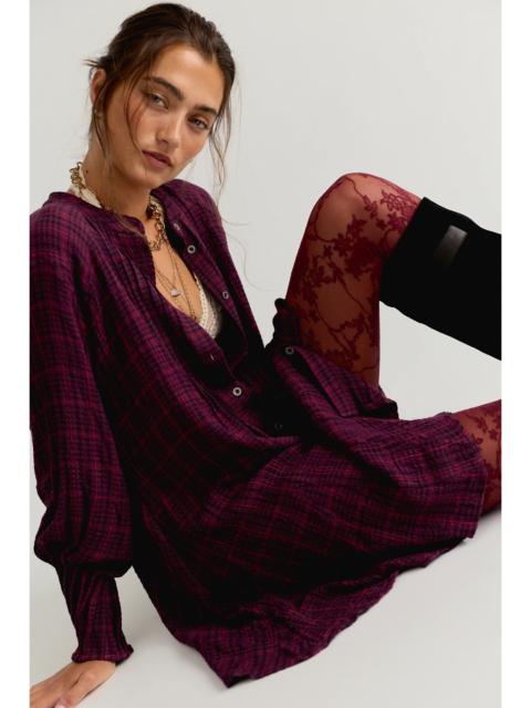 FREE PEOPLE Backroads Plaid Mini Dress