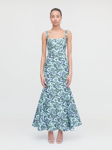 Hill House Home The Marietta Dress - Blue Pressed Flowers