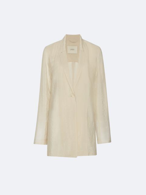 LAPOINTE Textured Sheer Cupro Blazer
