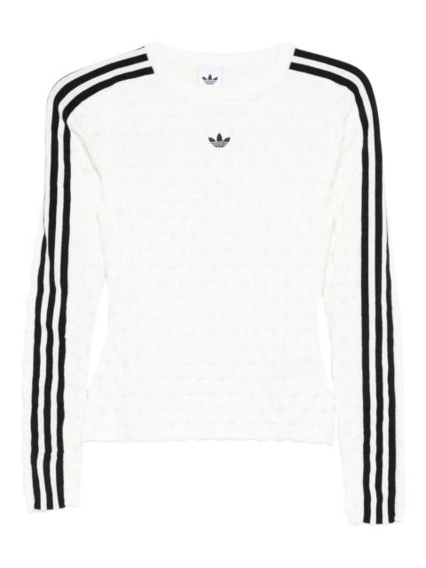adidas three-stripe logo-detail sweater