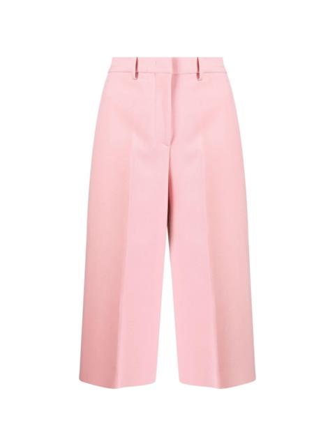 high-rise cropped trousers