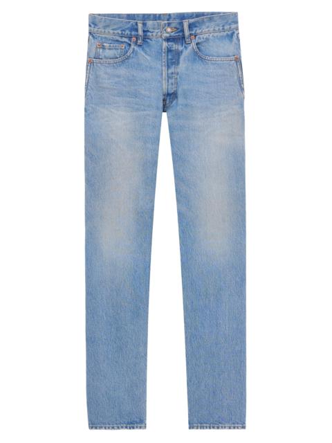 SAINT LAURENT Men's Mick Long Jeans in Denim - Nonza Blue