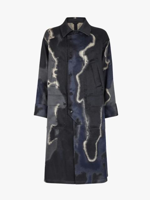 FENDI Black jacquard trench coat