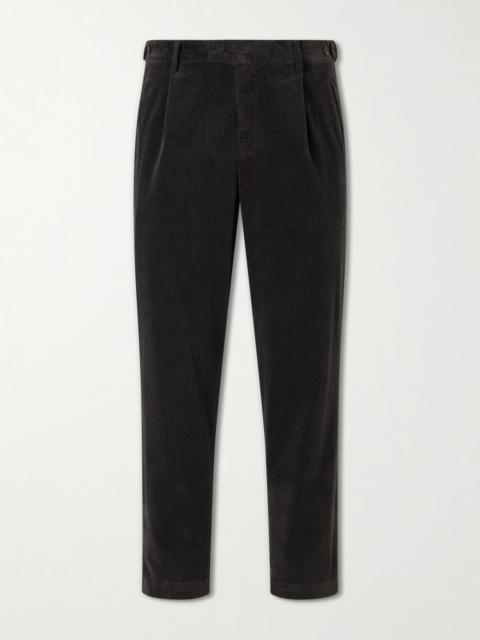 BARENA Straight-Leg Pleated Courduroy Trousers