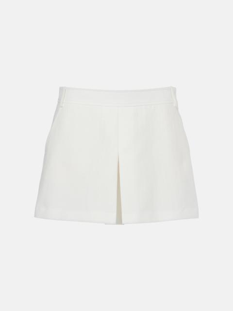 TOM FORD Cotton and silk-blend piqué skort