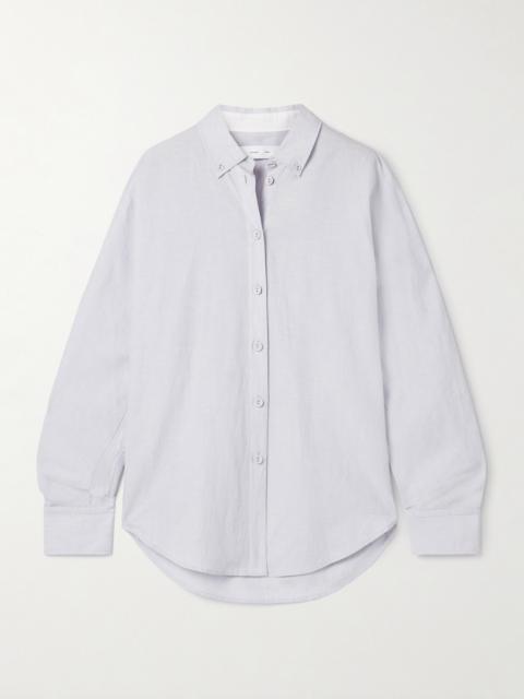 Proenza Schouler Caroline Striped Cotton And Linen-blend Oxford Shirt
