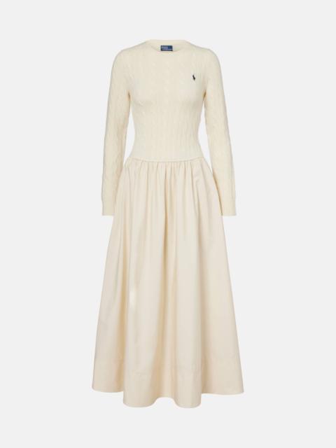 Polo Ralph Lauren Cotton and wool-blend maxi dress