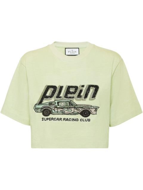 PHILIPP PLEIN Car cropped t-shirt