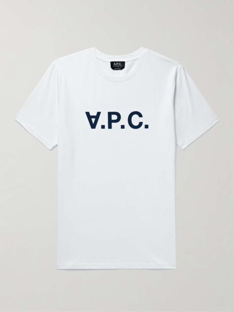 A.P.C. Logo-Flocked Cotton-Jersey T-Shirt