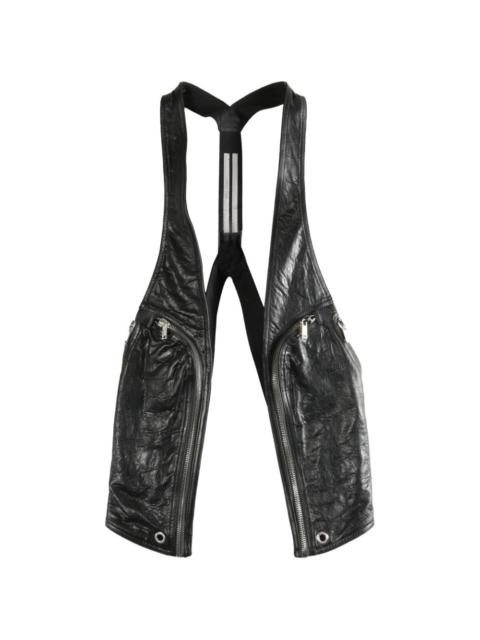 Rick Owens zip-up leather vest