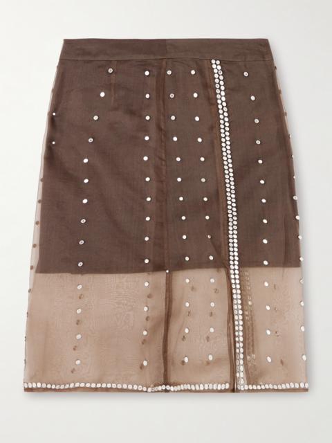WALES BONNER Presence Studded Organza Skirt