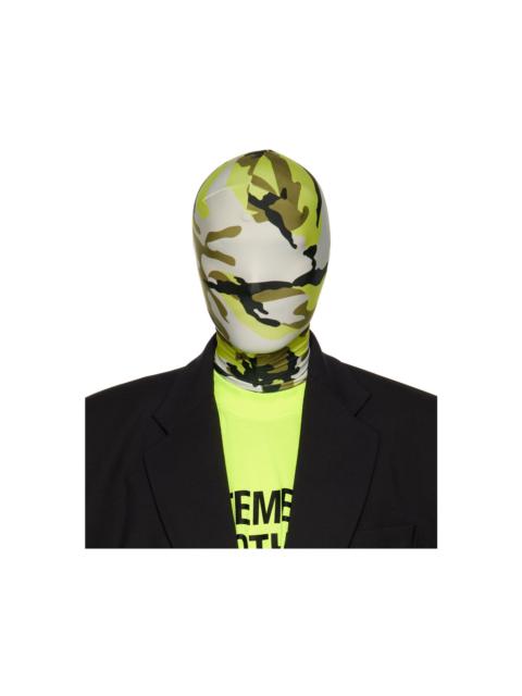 VETEMENTS Khaki Camo Face Mask