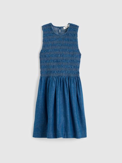 Madewell The Denim Melody Smocked Mini Dress