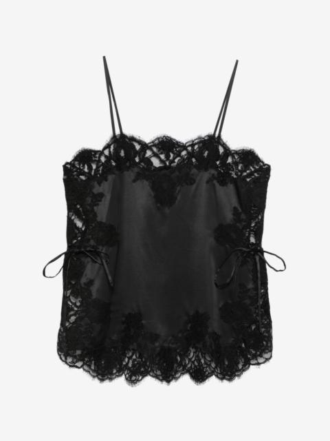 Dolce & Gabbana lace-trim silk camisole top