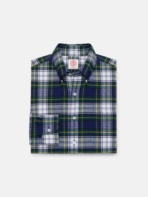 J. PRESS MADE-IN-USA DRESS GORDON TARTAN FLANNEL SPORT SHIRT - CLASSIC FIT