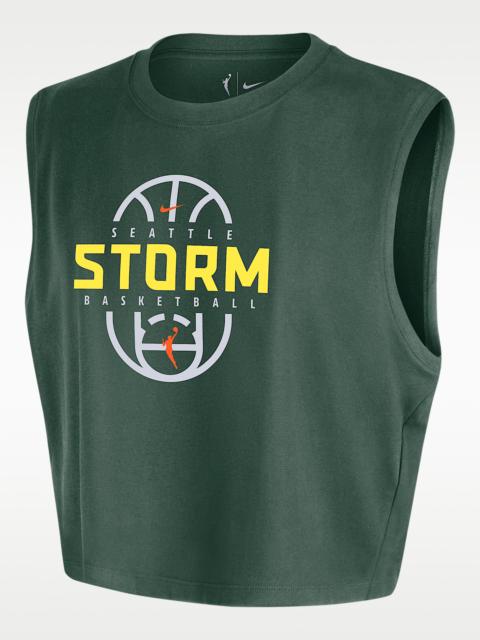 Nike Seattle Storm Nike Women's WNBA Authentic Sleeveless Cropped T-Shirt