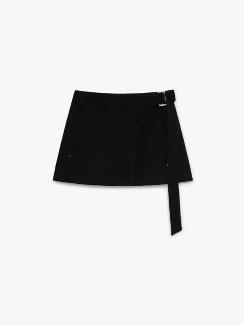 CASABLANCA Black Sequin Tweed Mini Skirt | Casablanca Paris