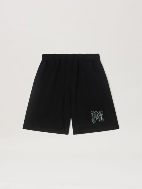 Palm Angels Spray Monogram Sweatshorts