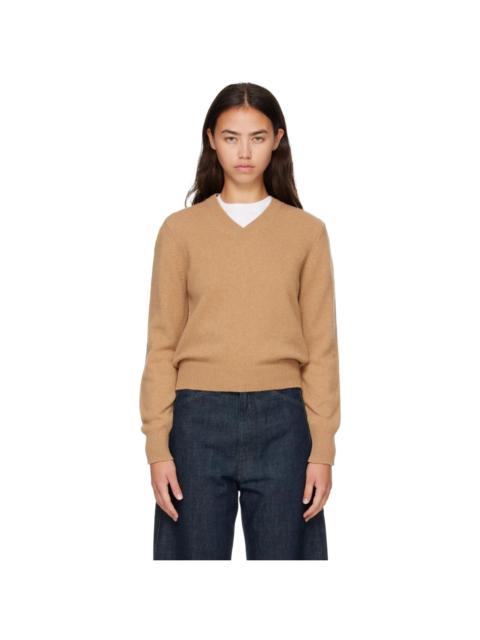 &DAUGHTER Tan Sligo V-Neck Sweater