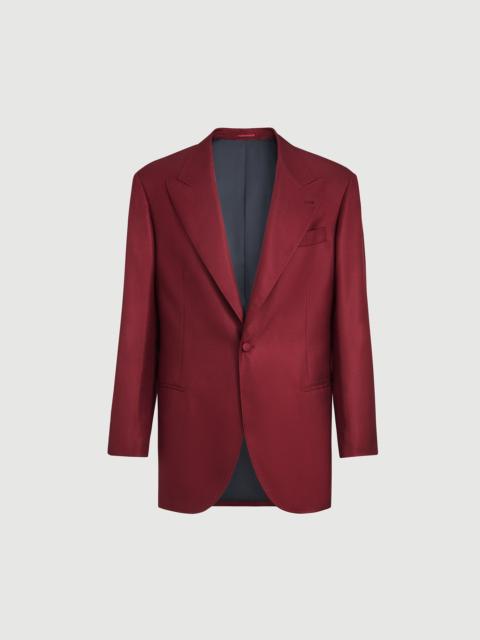 Brunello Cucinelli Silk diagonal tuxedo jacket with peak lapels