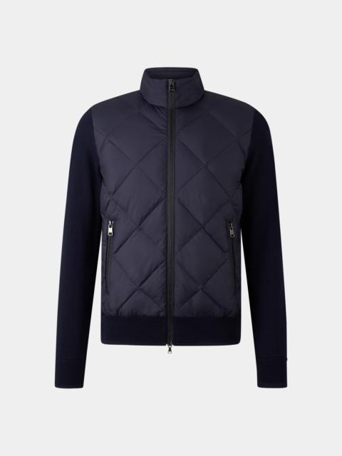 BOGNER Zisco hybrid knit jacket in Navy blue