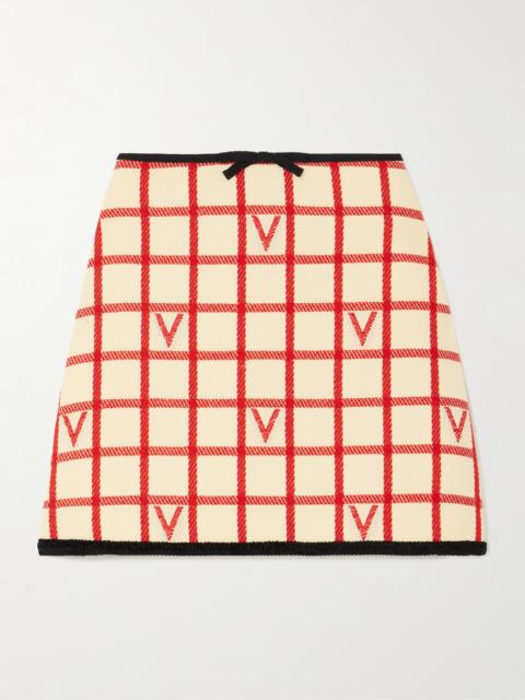 Valentino Vlogo Wool-blend Tweed Mini Skirt