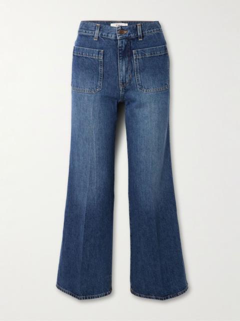 Chloé Cropped high-rise bootcut jeans Dark denim