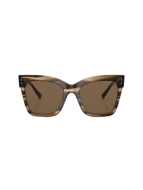 logo-print square-frame sunglasses