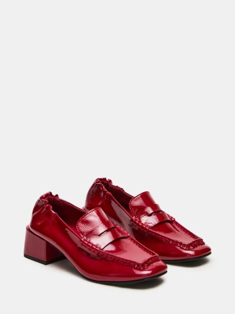 STEVE MADDEN ESTEE RED CRINKLE PATENT