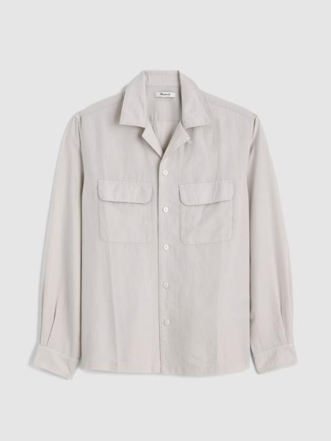 Madewell The Long-Sleeve Camp Shirt in Archive Linen Blend
