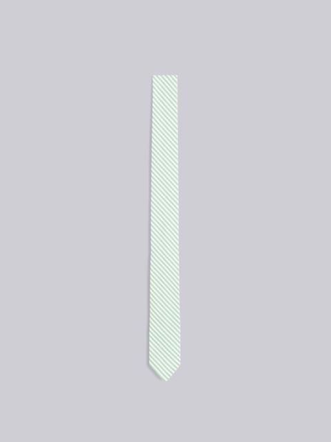 Thom Browne Green Seersucker Stripe Tie