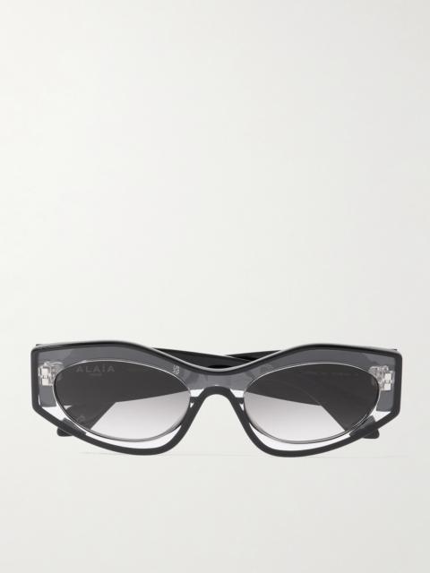 Alaïa Two-tone Cat-eye Acetate Sunglasses